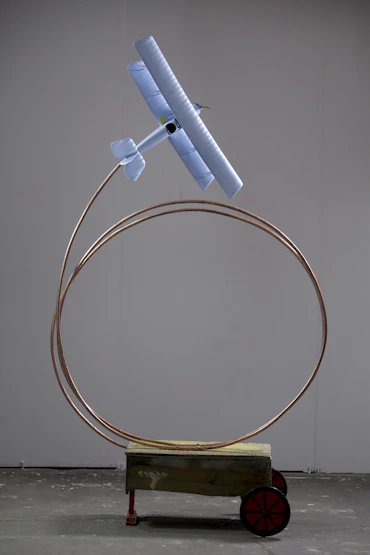 Looping ca 165 x 120 x 60 cm Copper Wood Fabric Vinyl