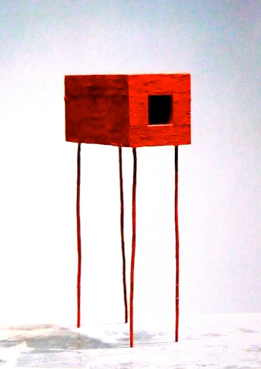 Stabile 30 x 16 x 8 cm Metall Wax Wood (private collection)