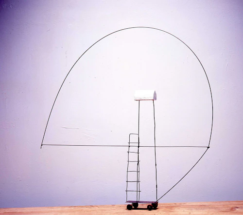 Unità mobile ca 95 x 83 cm metallo legno (private collection)