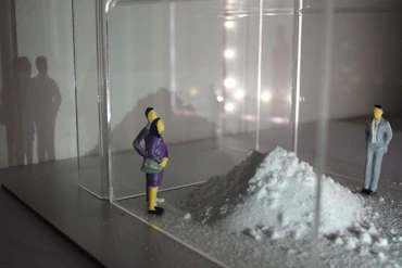 I Offer You This, 2019. Salt preserved in a Plastic cube [Installation Maquette], 30 x 30.  