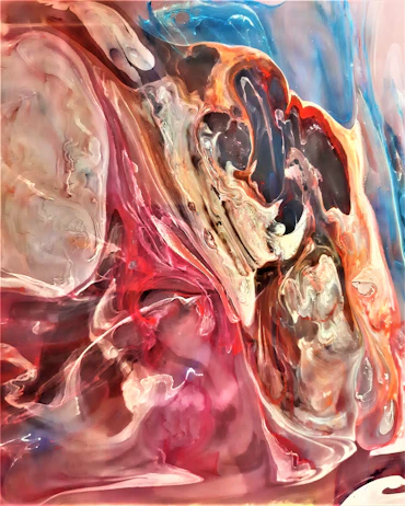 Polychrome marbled patterns