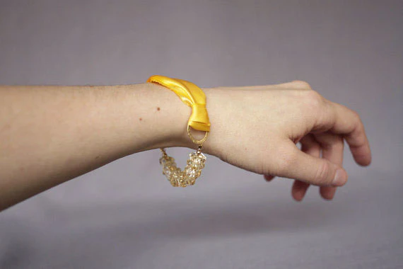 citrine and silk bracelet