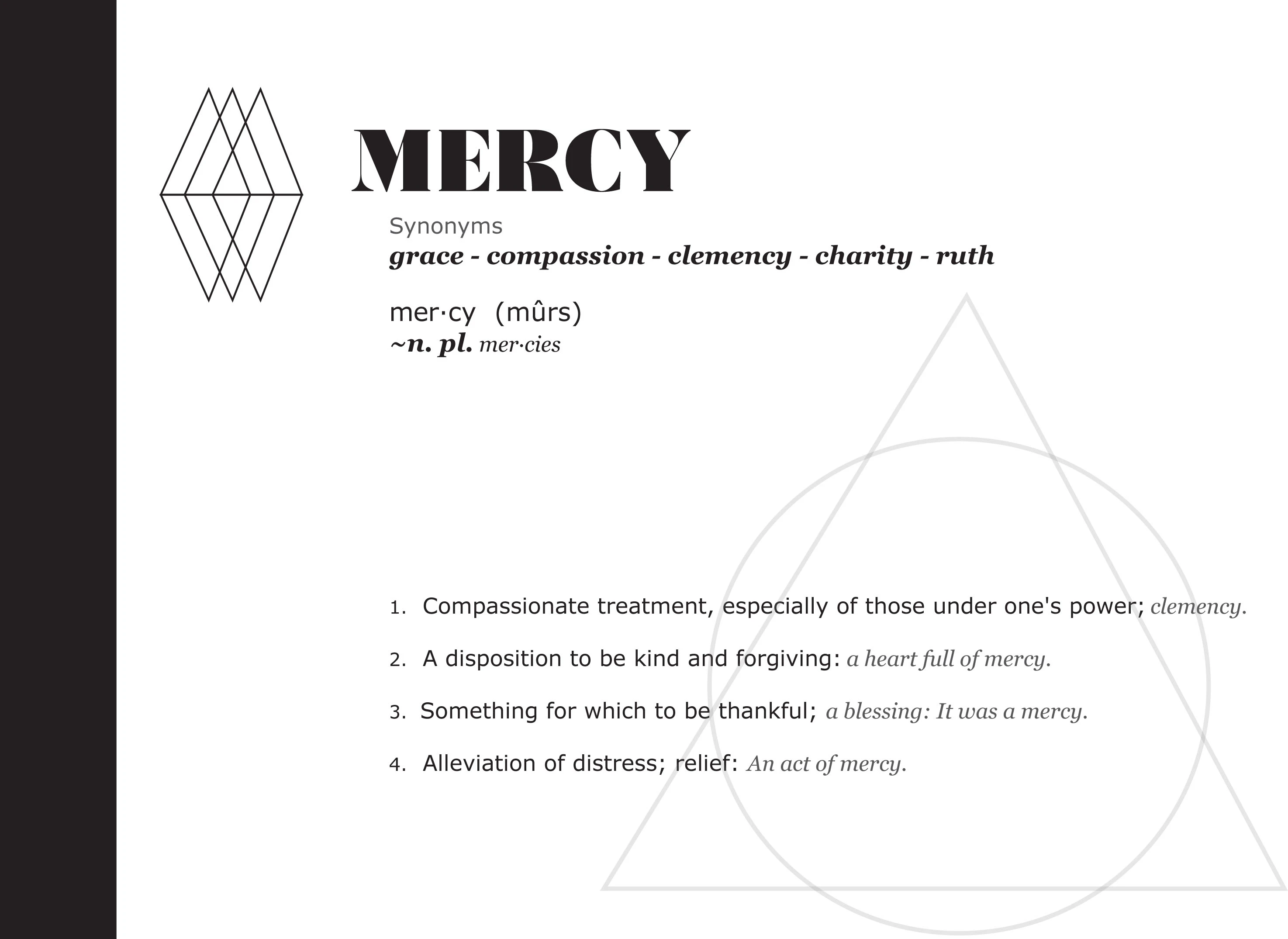 The definition of Mercy- 1