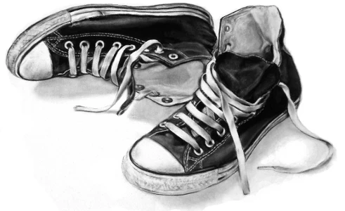 Realistic charcoal drawings