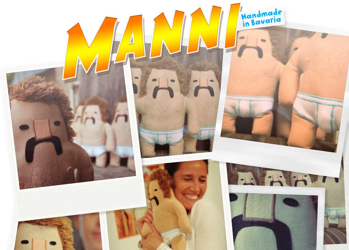 MANNI - a plush figure designed by Frank Schulz. Handmade in Bavaria.