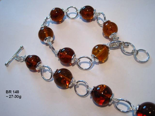 Amber Bubbles in Sterling silver