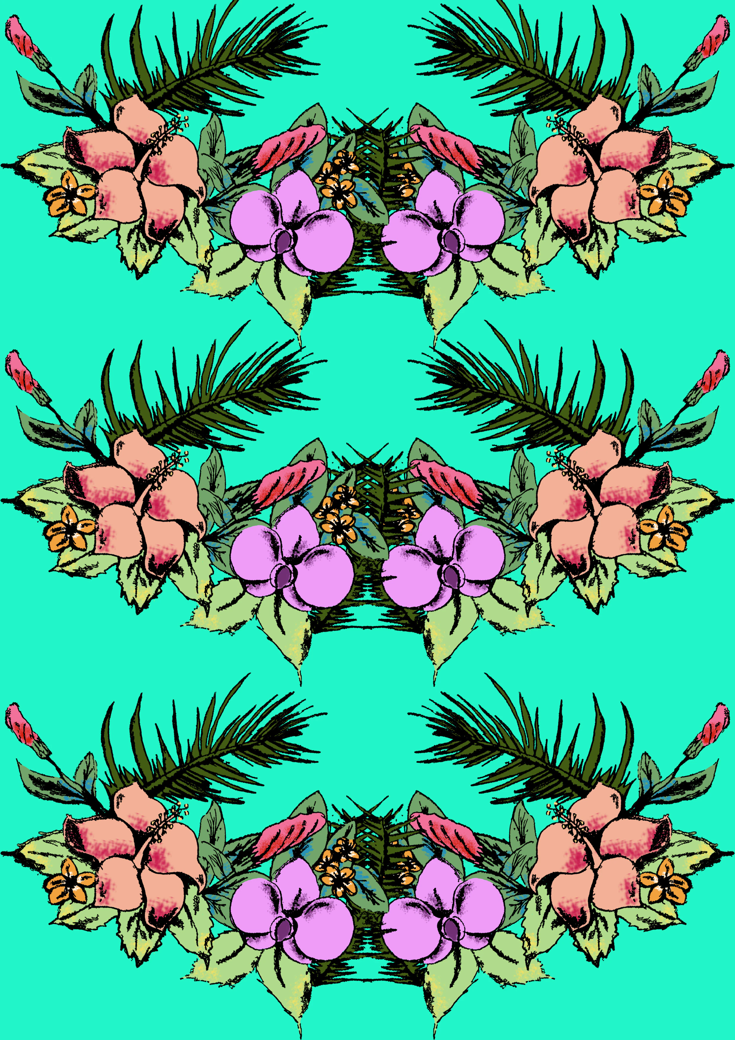 Flower tropical pattern