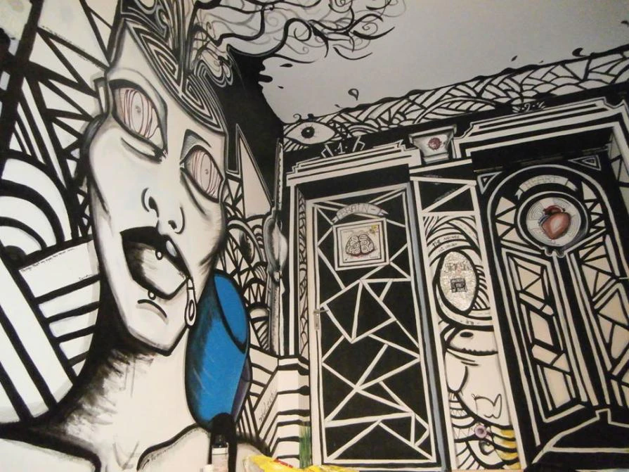 Wall painting in a privat house (Berlin) by Nebel Eich...