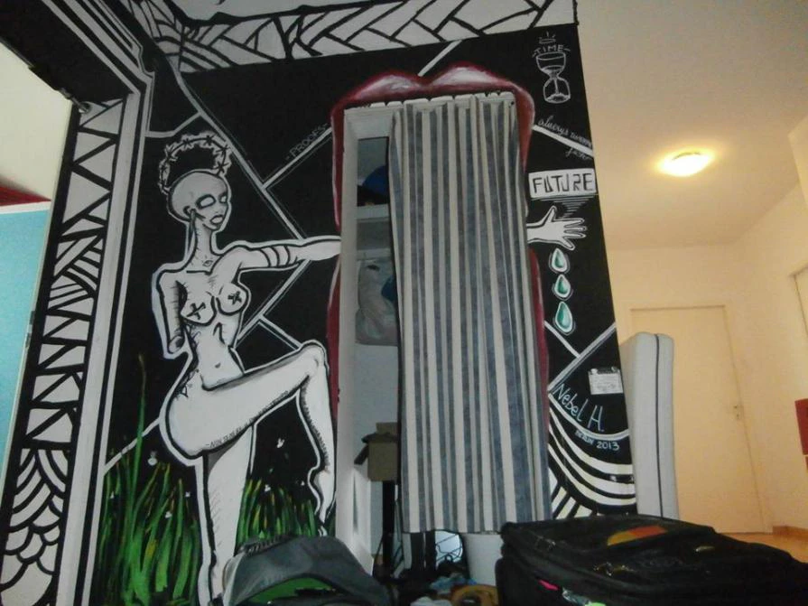 Wall painting in a privat house (Berlin) by Nebel Eich...