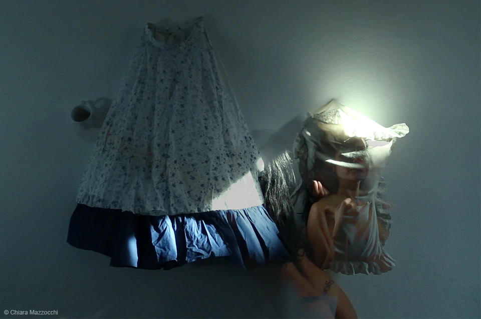 "Sleeping Standing"  Selfportrait by Chiara Mazzocchi...