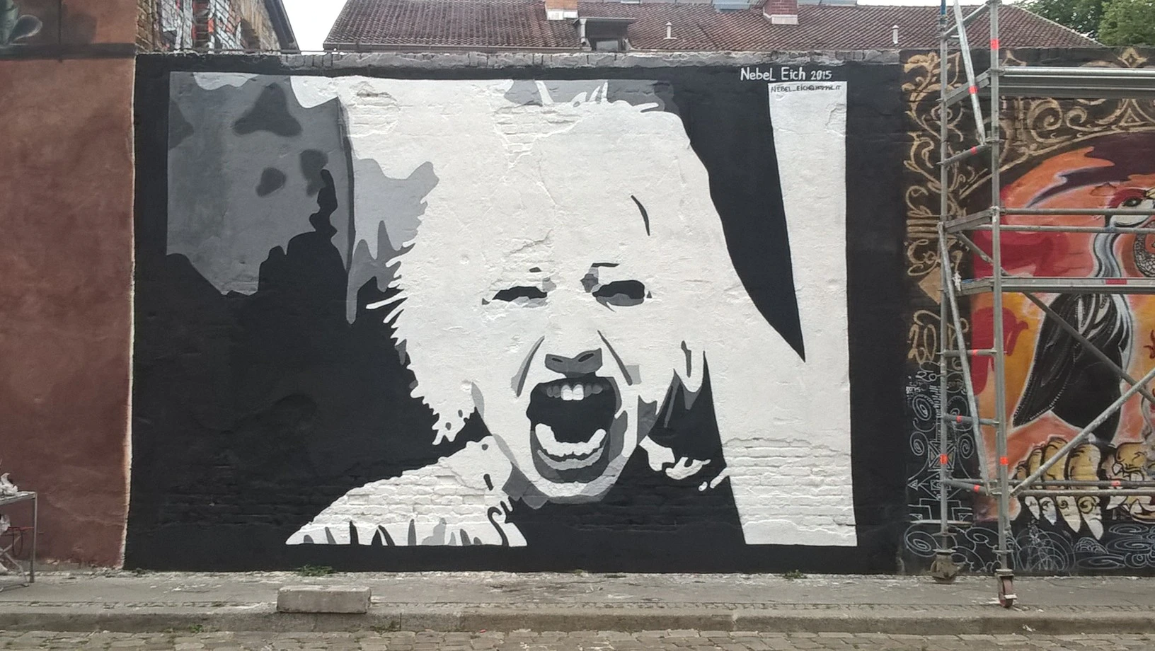Murales for "Coffi italian art and film festival 2015" by Nebel Eich...
